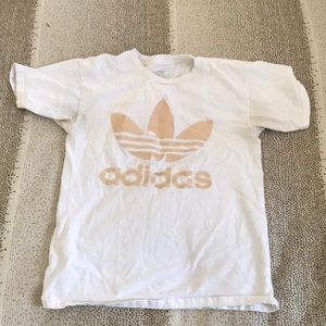 Adidas rose gold tee shirt